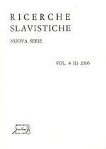 Ricerche Slavistiche. Nuova serie Vol. 4 (L) 2006