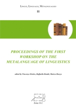 Proceedings of the first workshop on the metalanguage of linguistic