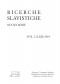 Ricerche Slavistiche Nuova serie Vol. 10 (LVI) 2012